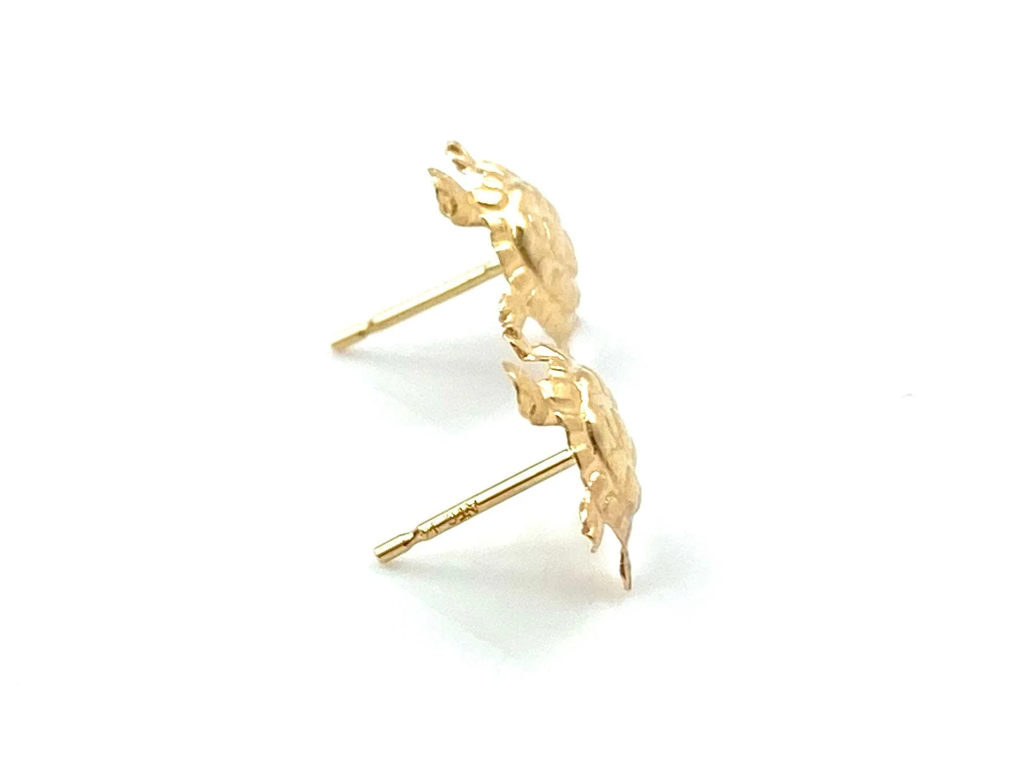 14K Solid Gold Turtle Studs, Sku#E45-2