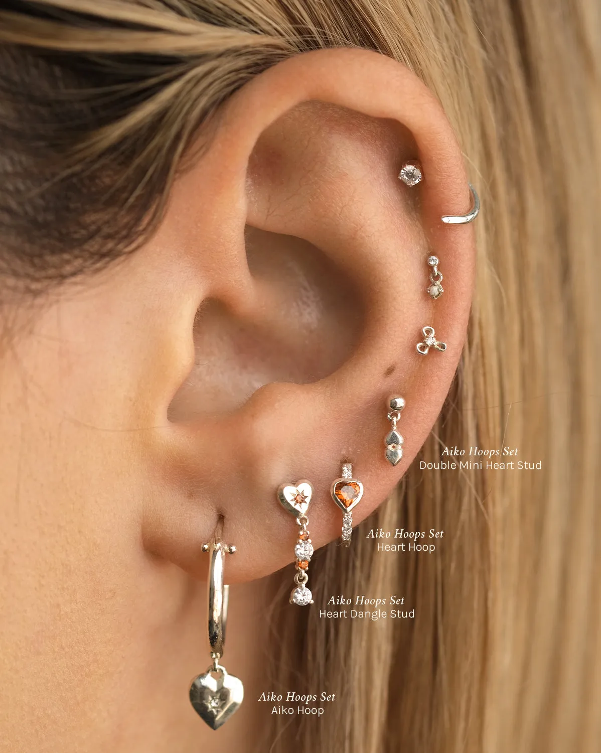 Aiko Hoops Set - Sterling Silver