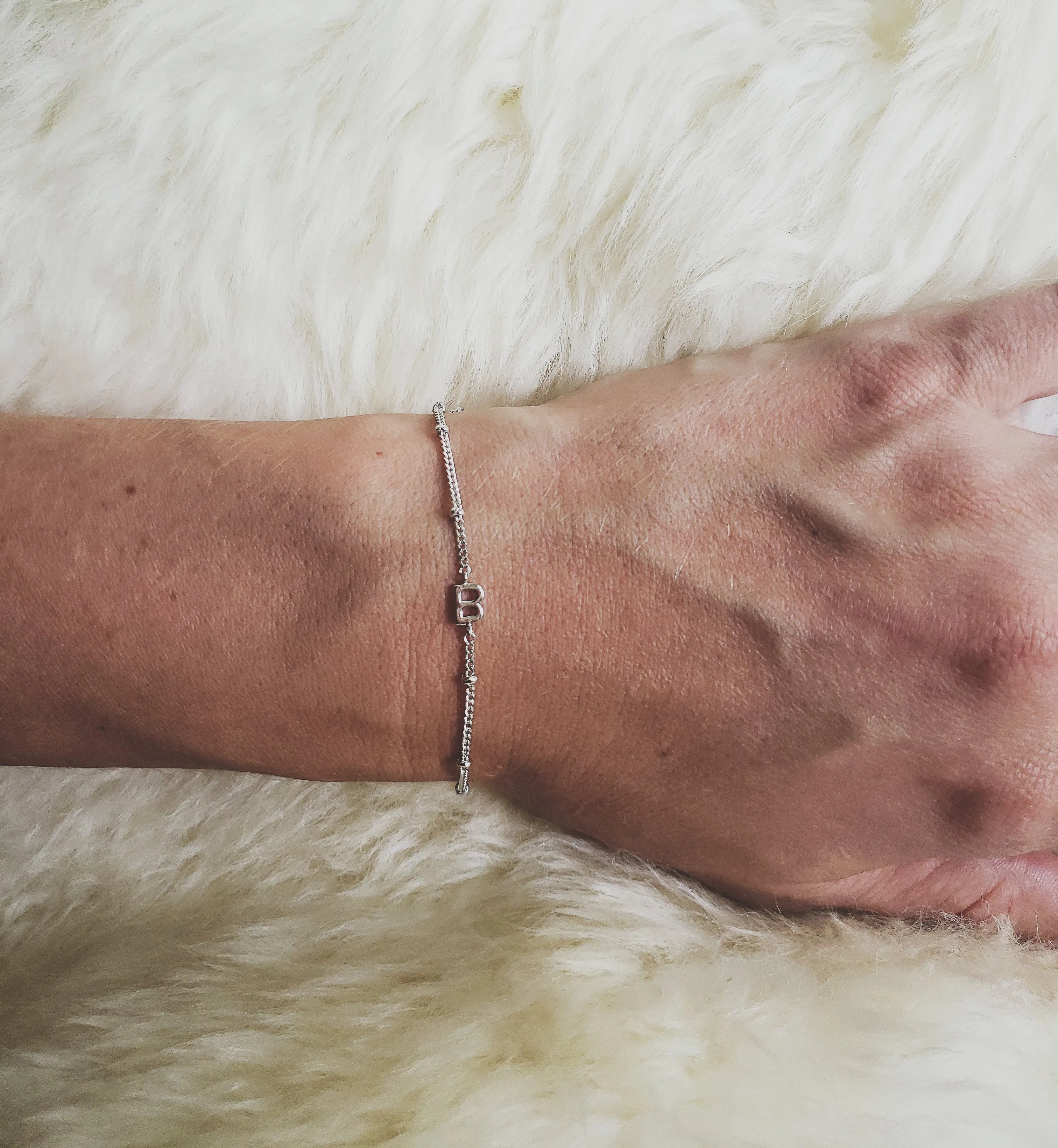 B Initial Bracelet