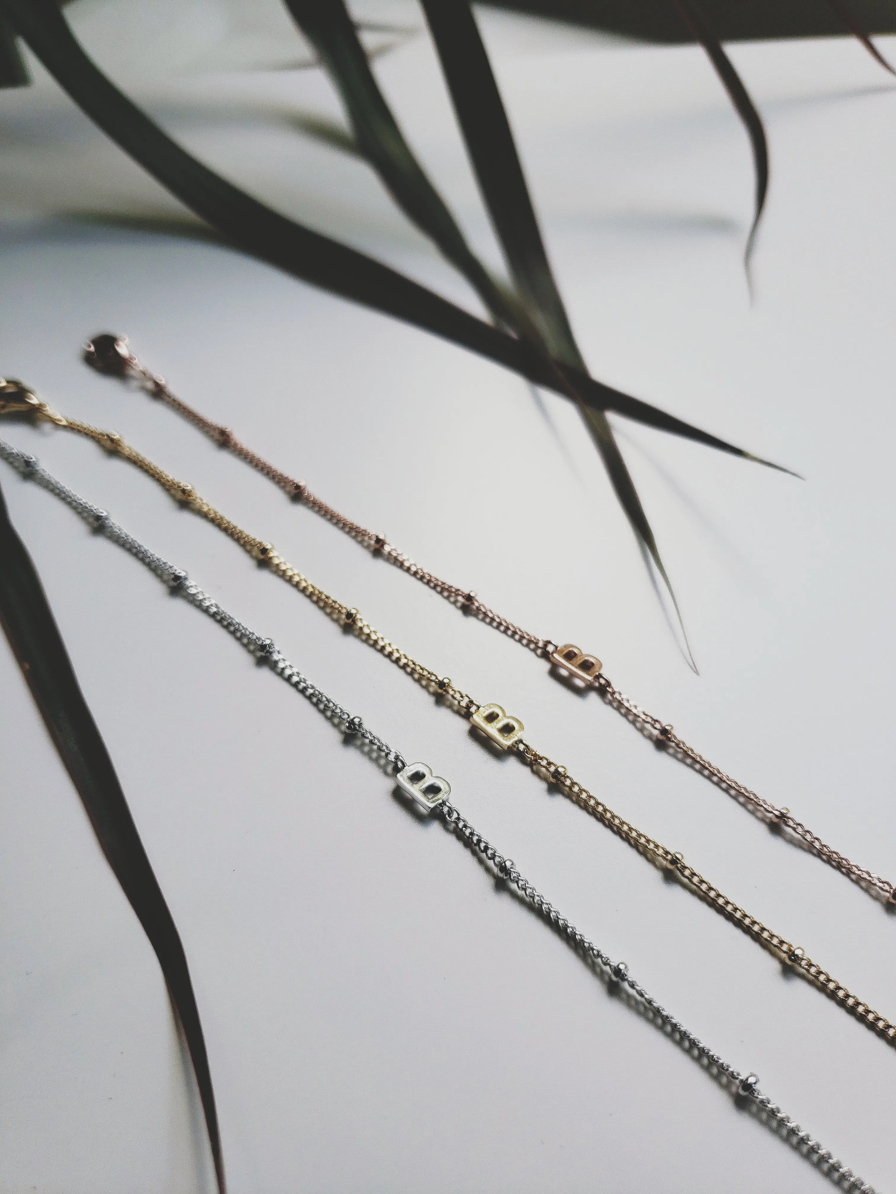 B Initial Bracelet