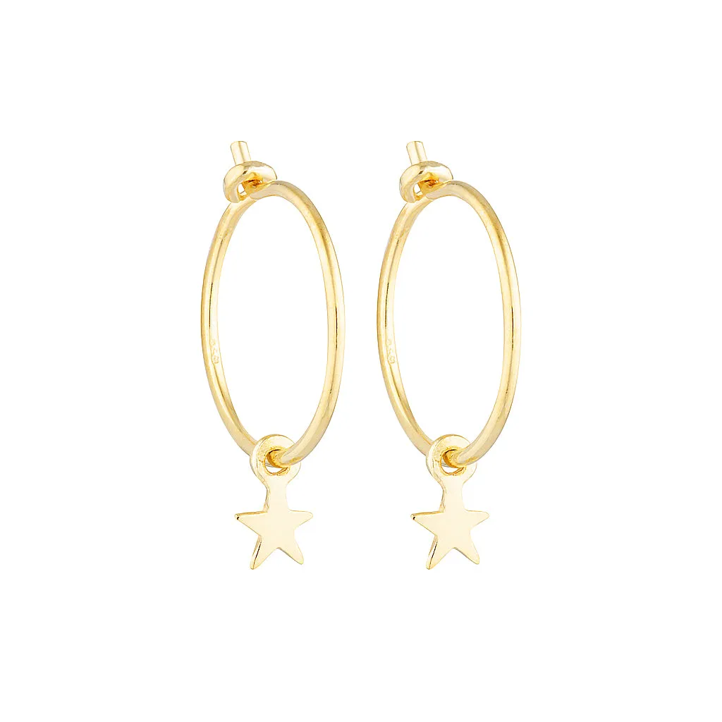 Baby Star Hoops - Gold