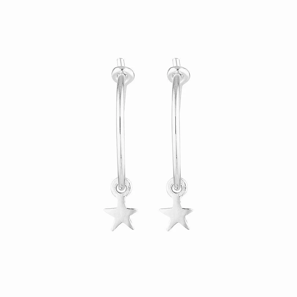Baby Star Hoops - Sterling Silver