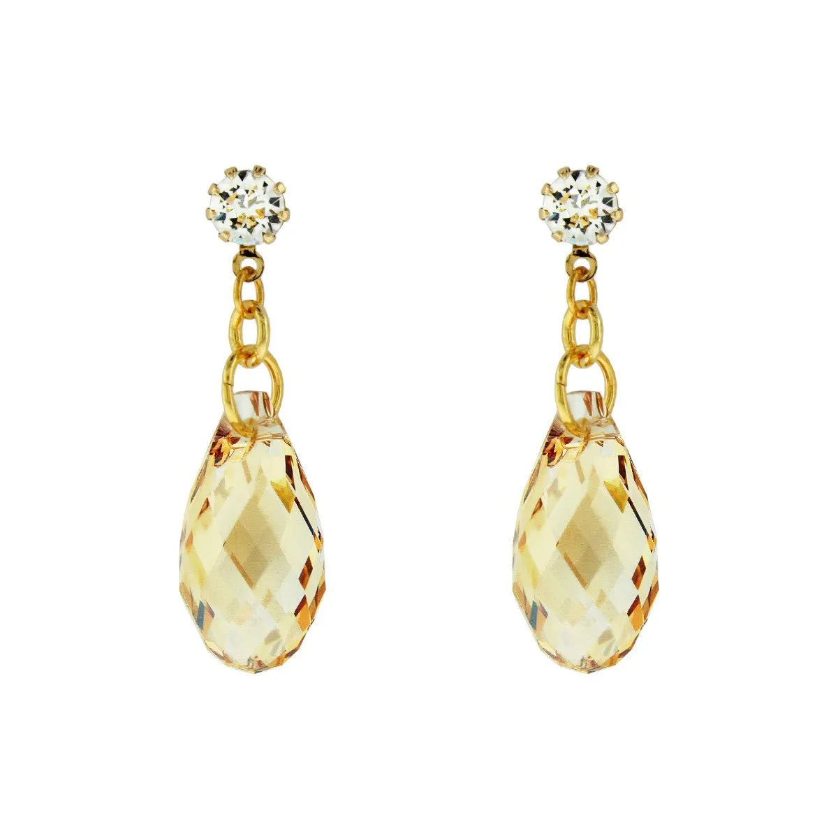 Briolette Crystal Drop Earrings