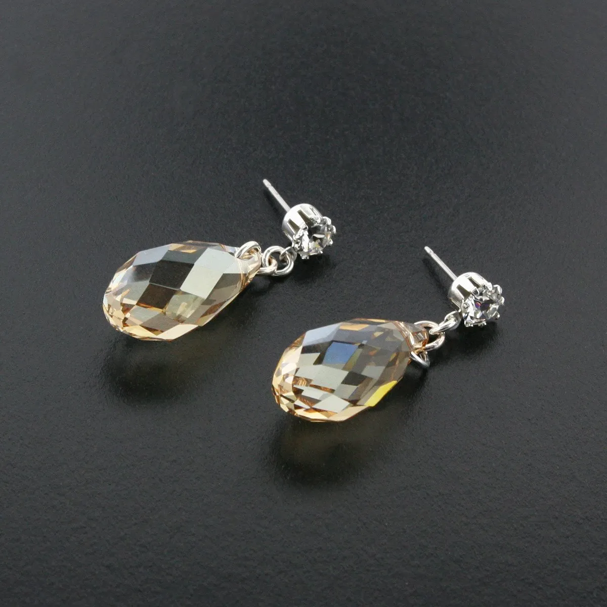 Briolette Crystal Drop Earrings