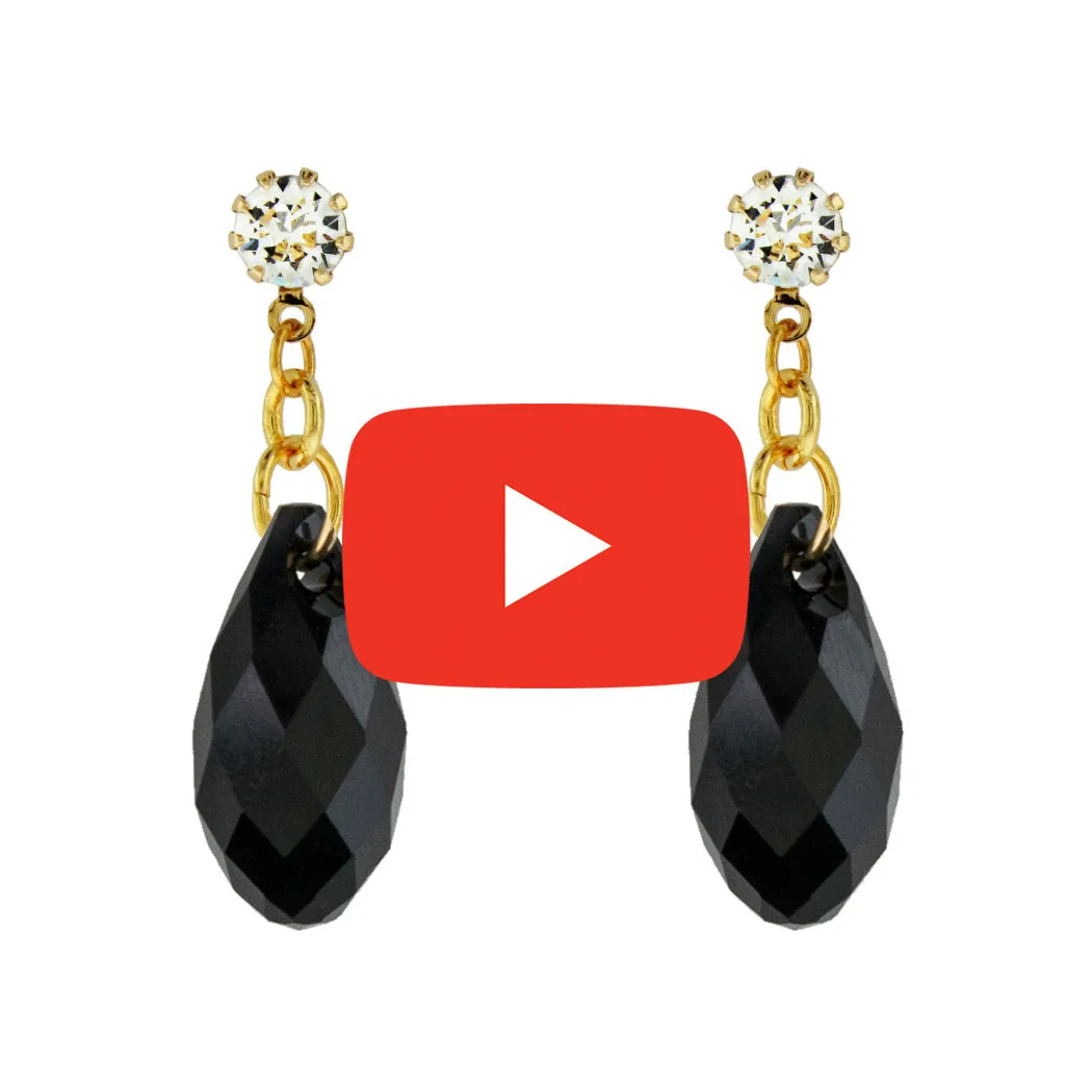 Briolette Crystal Drop Earrings