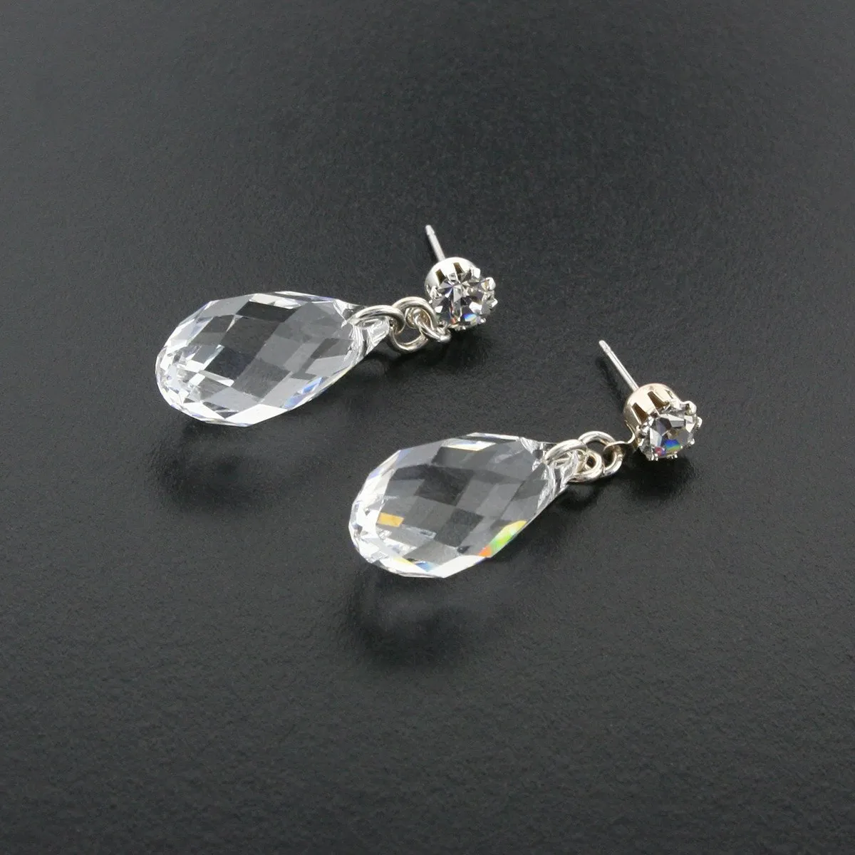 Briolette Crystal Drop Earrings