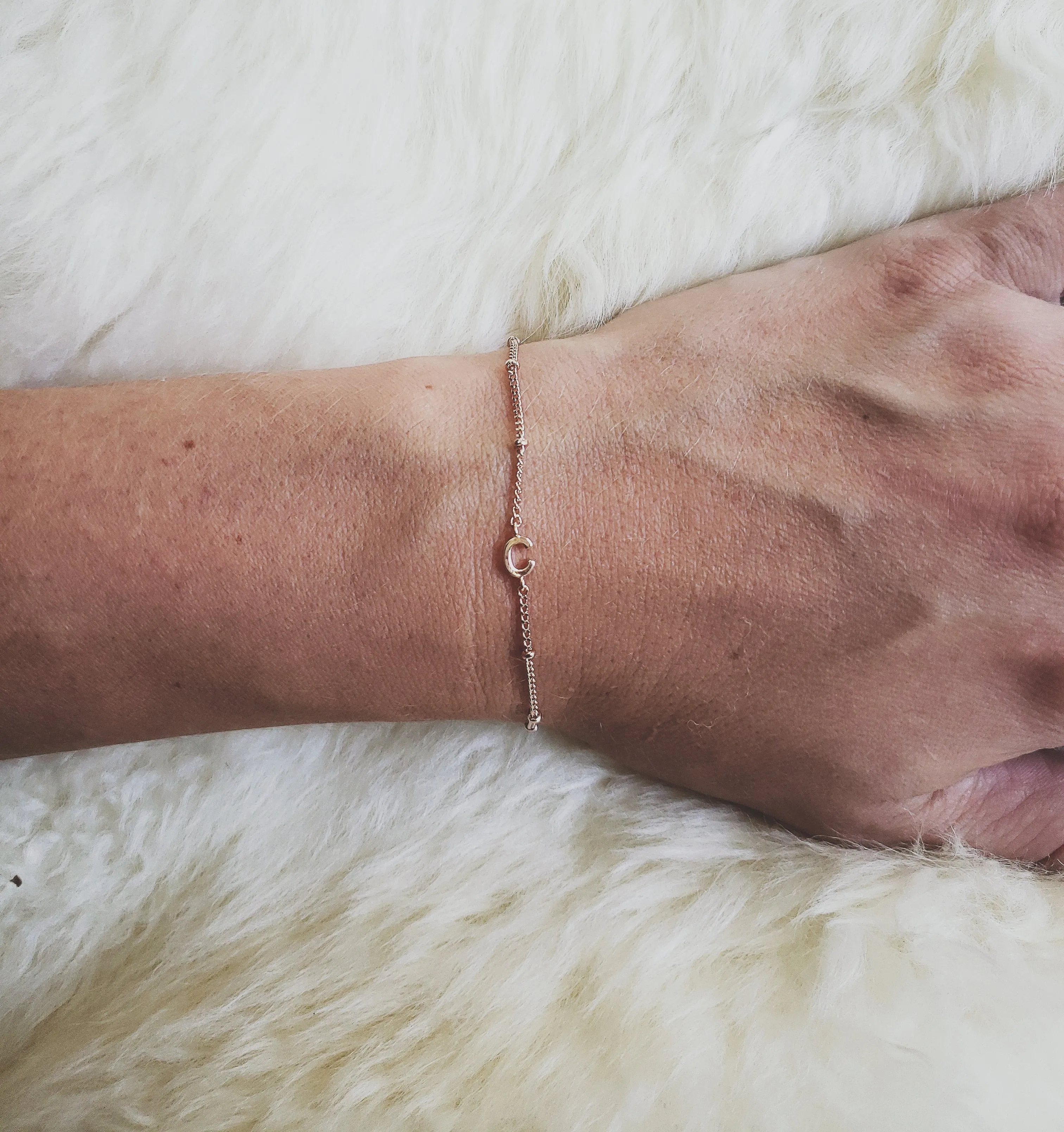C Initial Bracelet