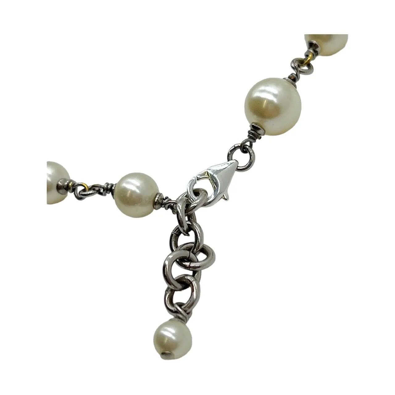 Chanel Vintage Pearl Charm Choker Necklace