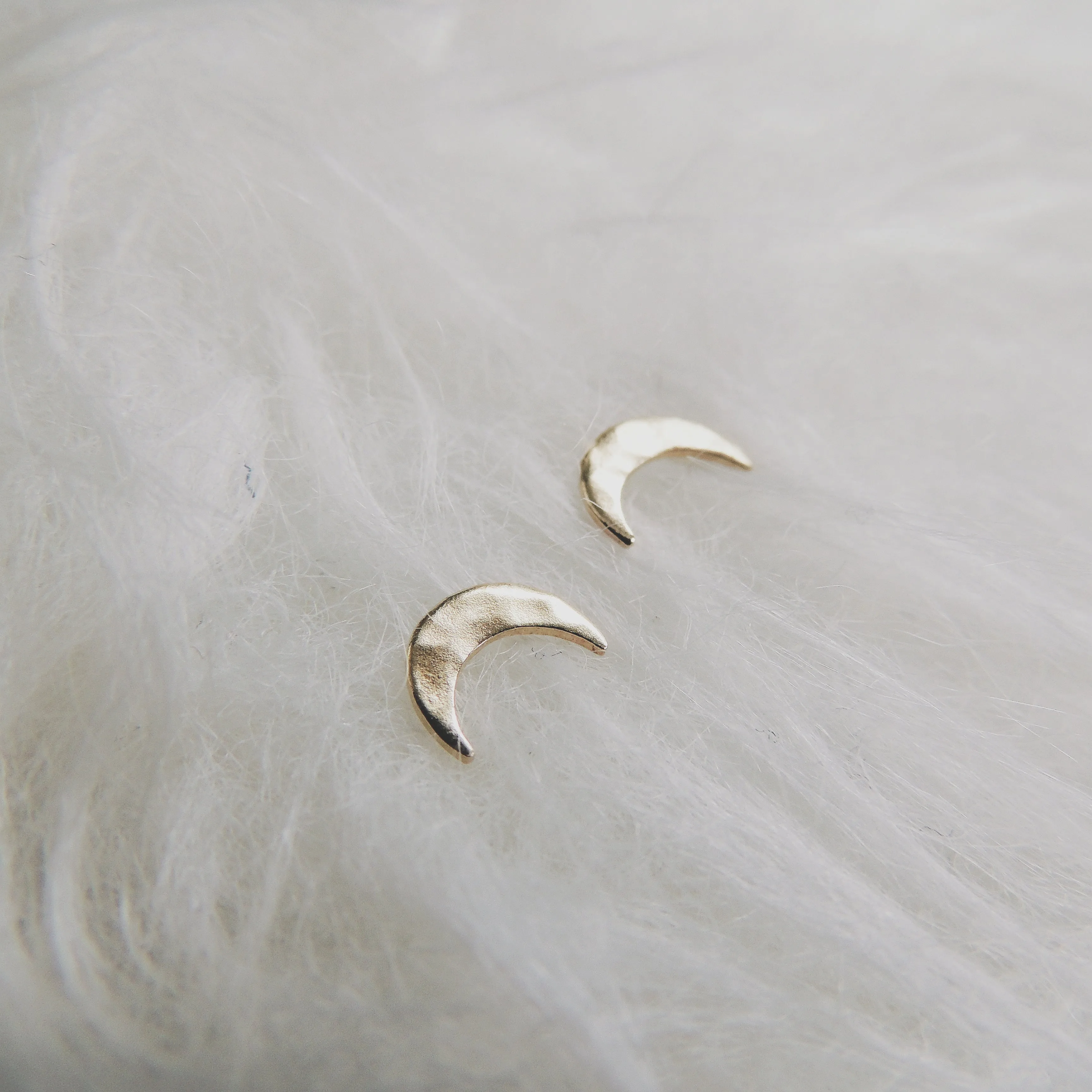 Crescent Moon Studs