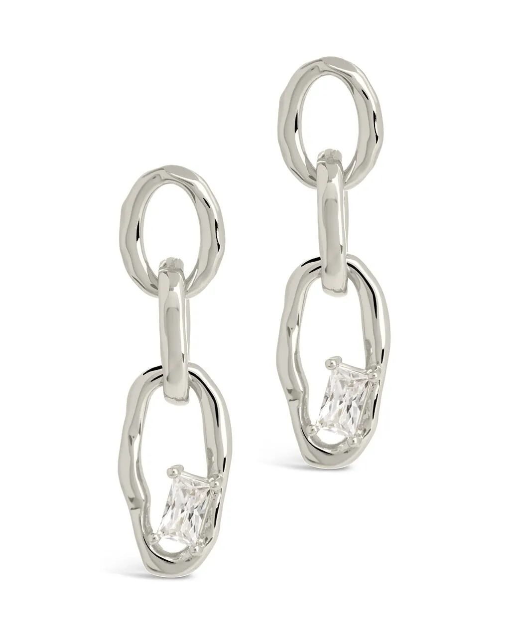 Estelle CZ Linked Drop Earrings