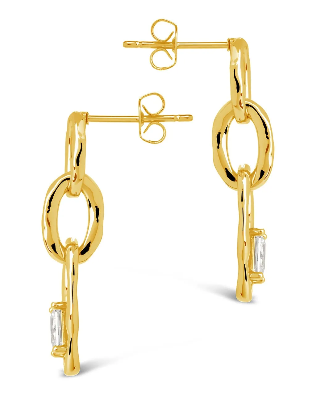 Estelle CZ Linked Drop Earrings