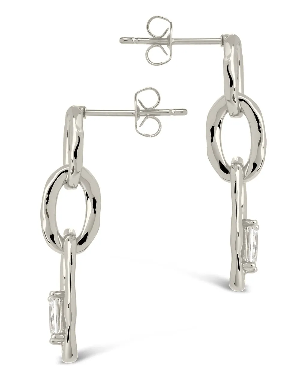 Estelle CZ Linked Drop Earrings