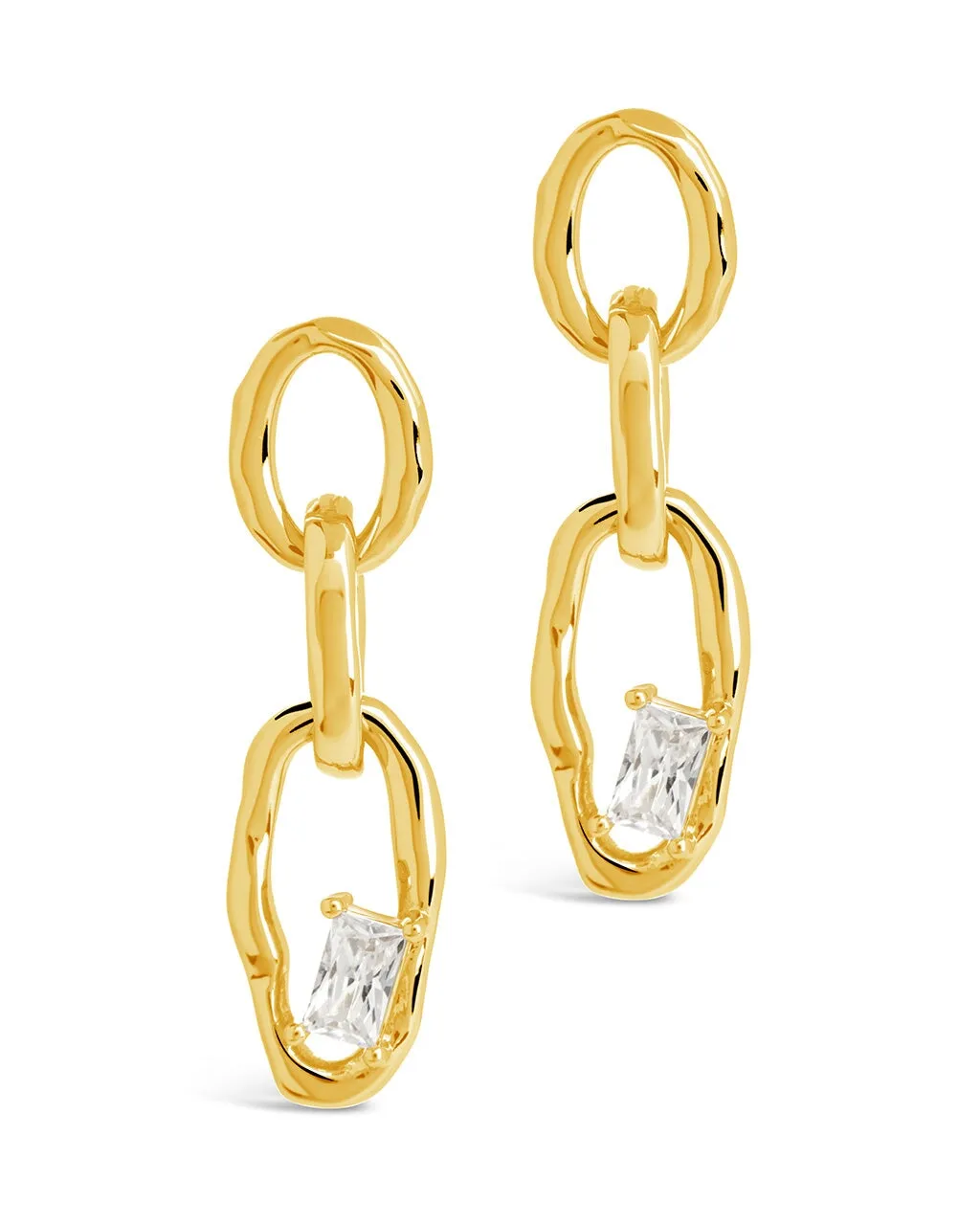 Estelle CZ Linked Drop Earrings