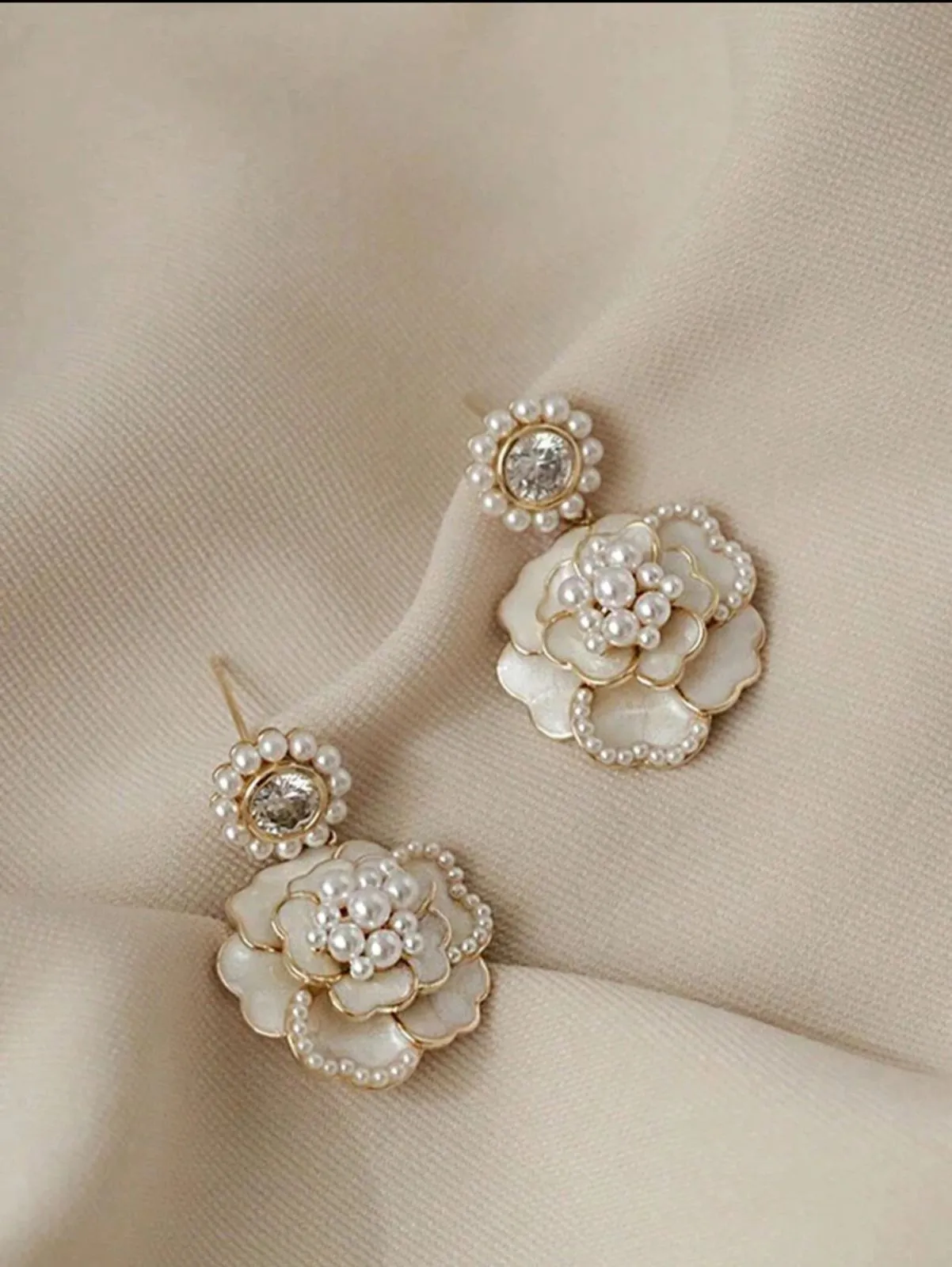 Eternal White Blossom Earrings