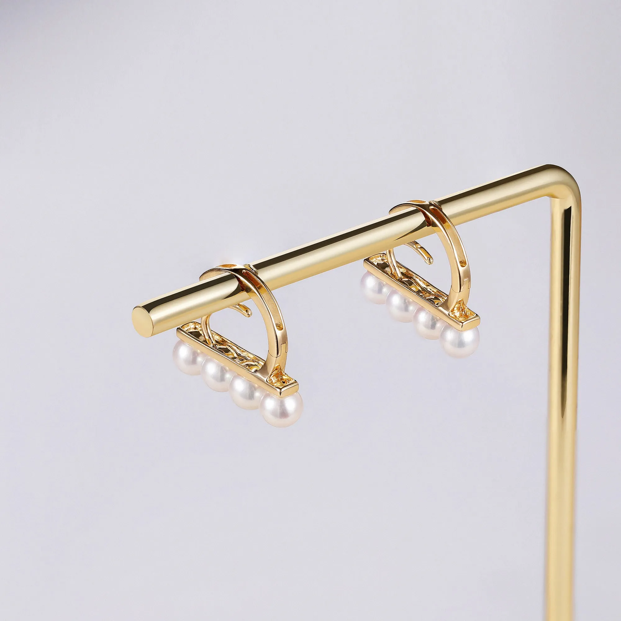 Geometric Pearl Earrings