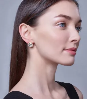 Hollywood Halo Antique Cushion Cut Stud Earrings