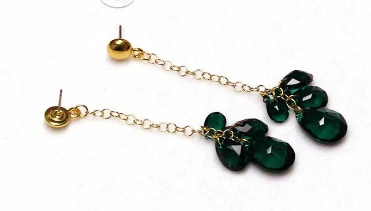How to Make Earrings using Austrian Crystal Pear Cut Pendants