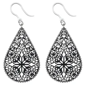 Lacey Teardrop Dangles Hypoallergenic Earrings for Sensitive Ears Made with Plastic Posts