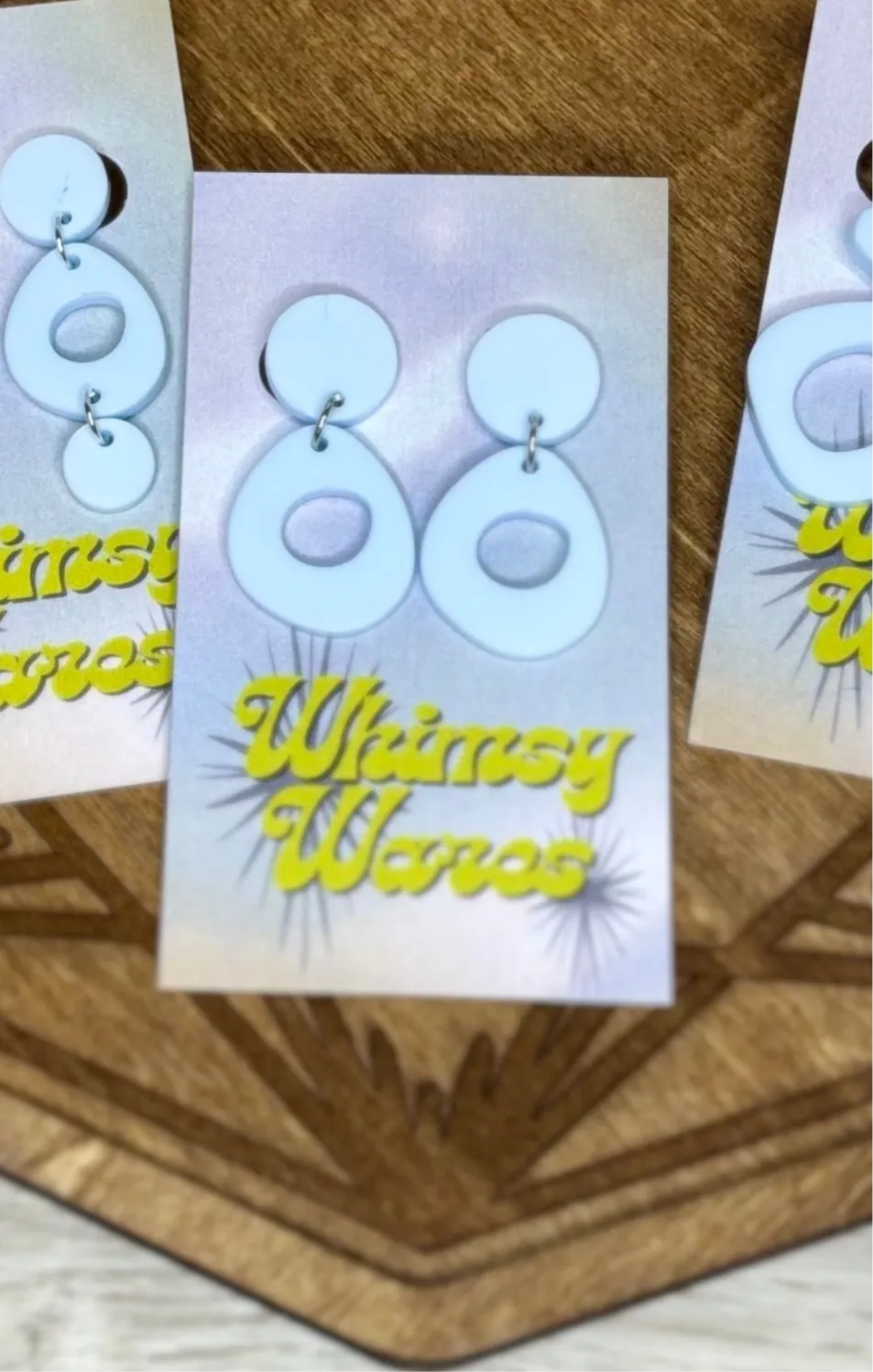 Light Blue Drop Dangles - Acrylic Earrings