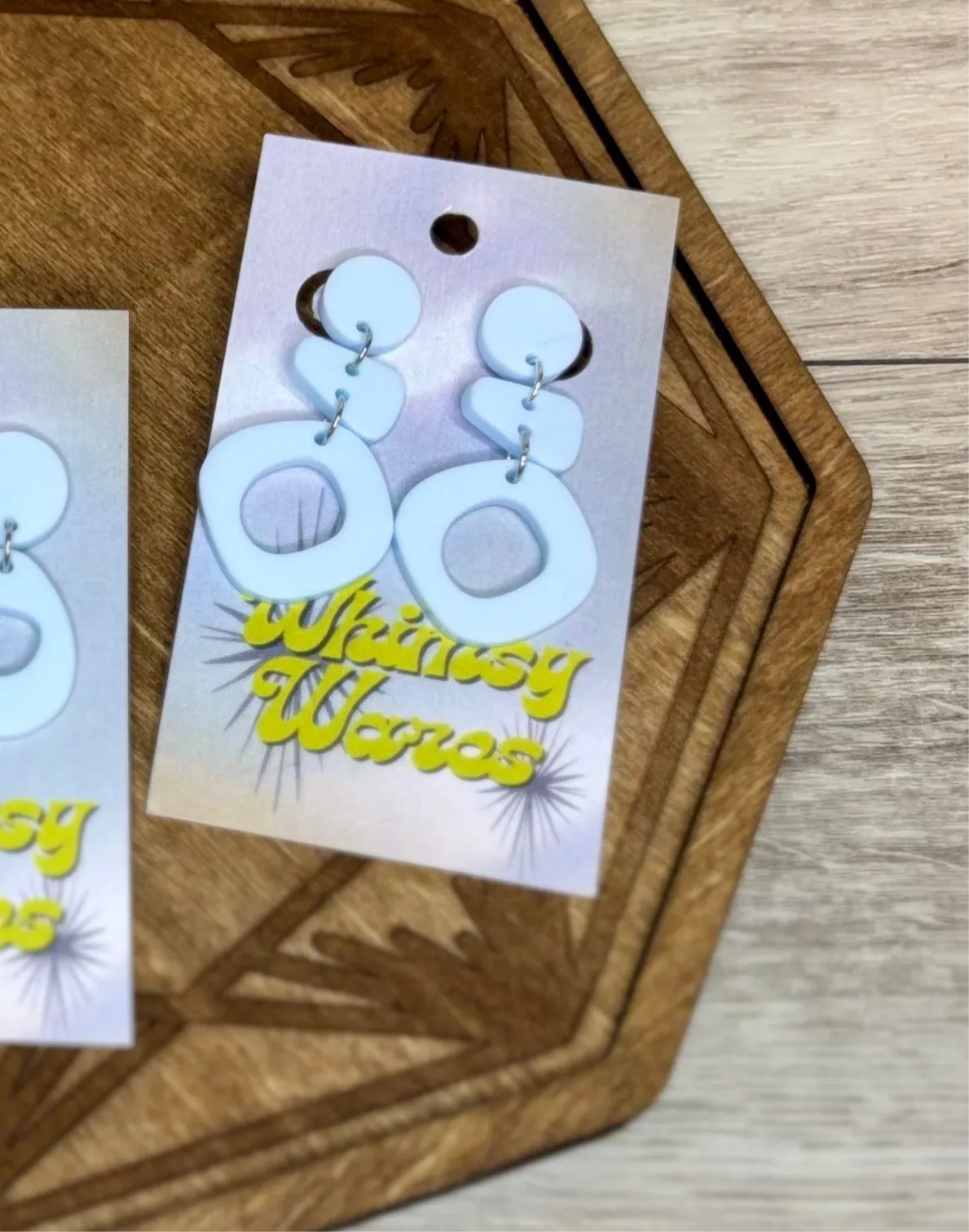 Light Blue Drop Dangles - Acrylic Earrings