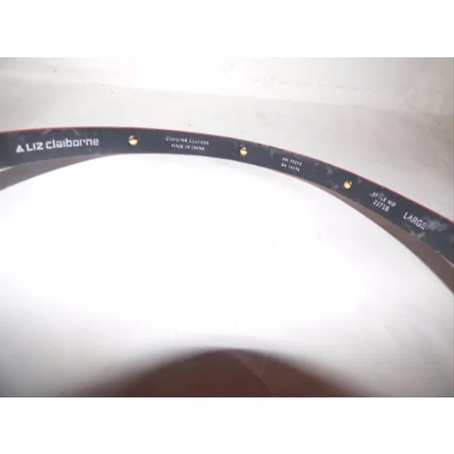 Liz Claiborne Red Suede Belt w Gold Studs