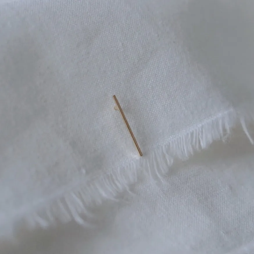 Long Sprinkle Stud Earring - Solid 14kt