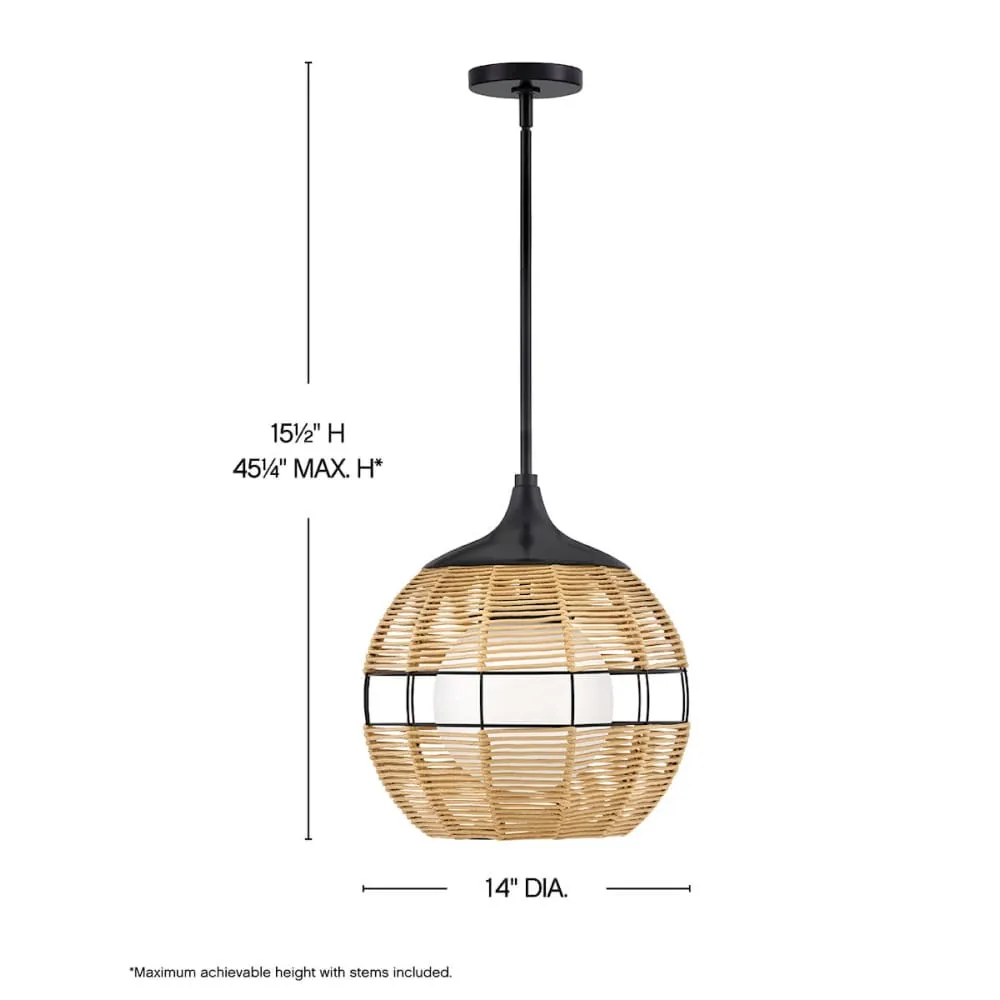 Maddox Orb Pendant - Natural