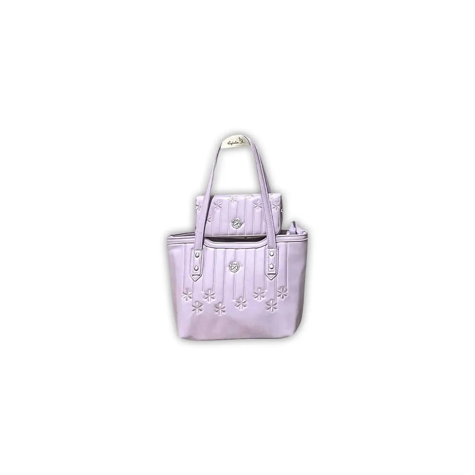 Oyalah Embroidered Snow Drops Tote Bag with Wallet