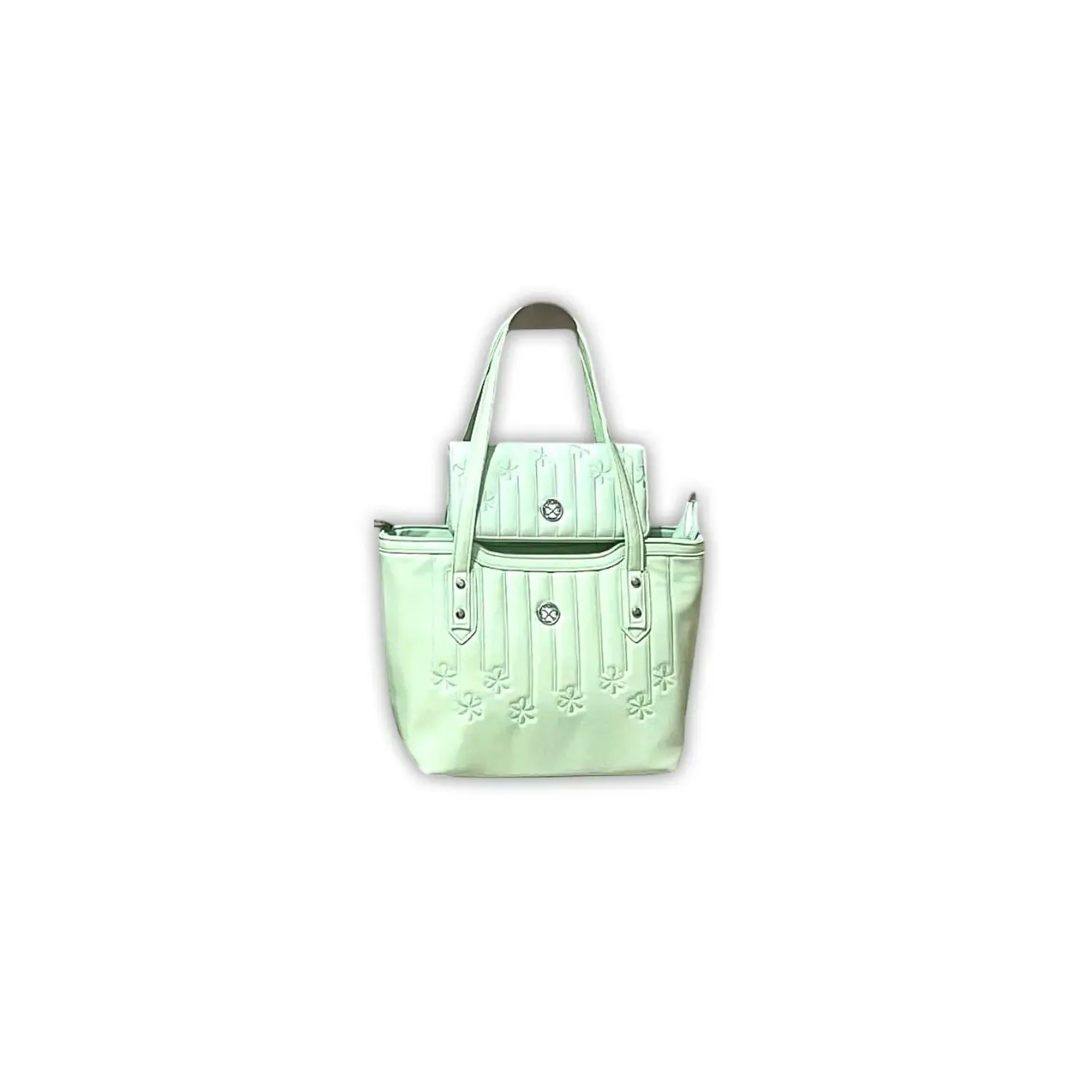 Oyalah Embroidered Snow Drops Tote Bag with Wallet