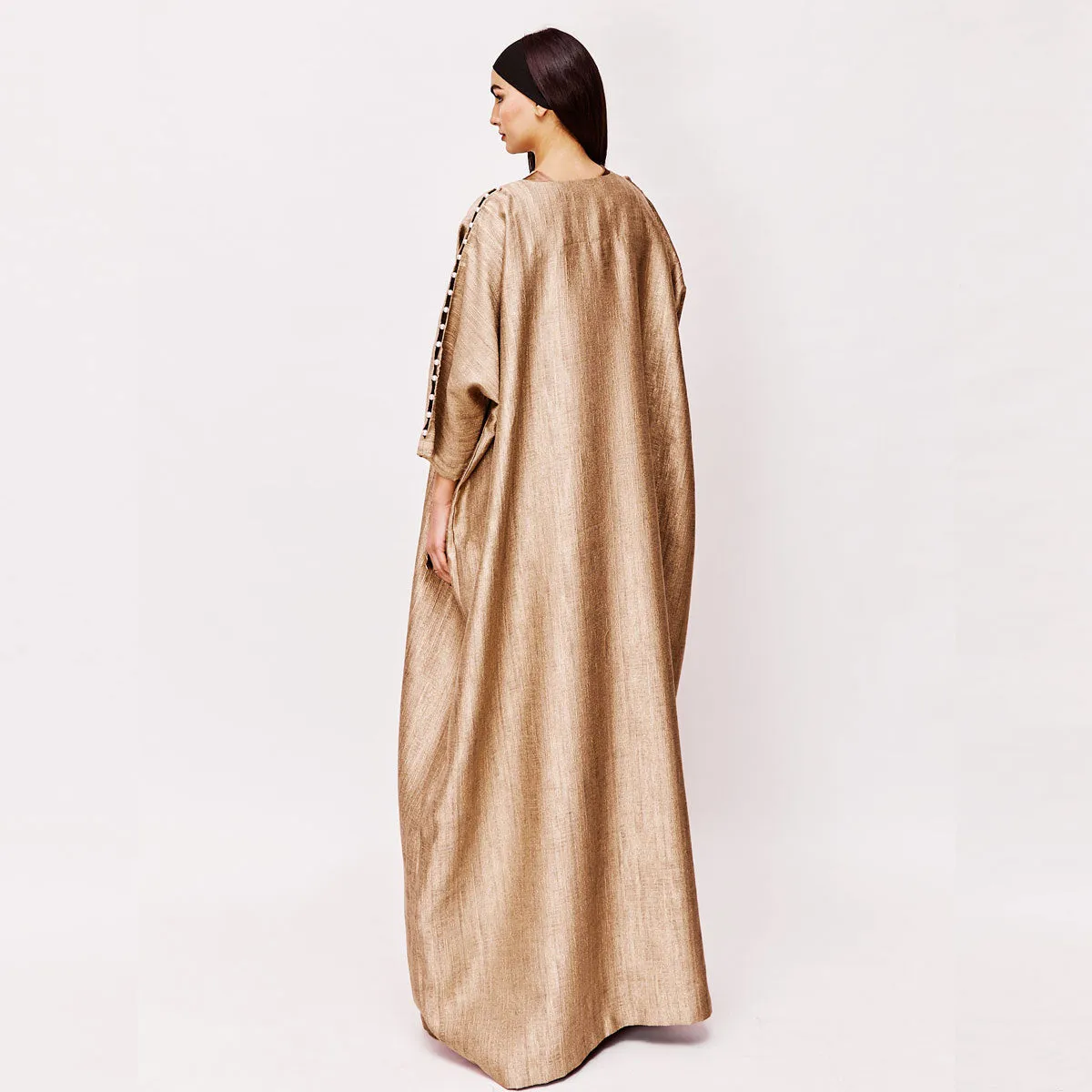 PEARL DROPS ON GOLD ABAYA