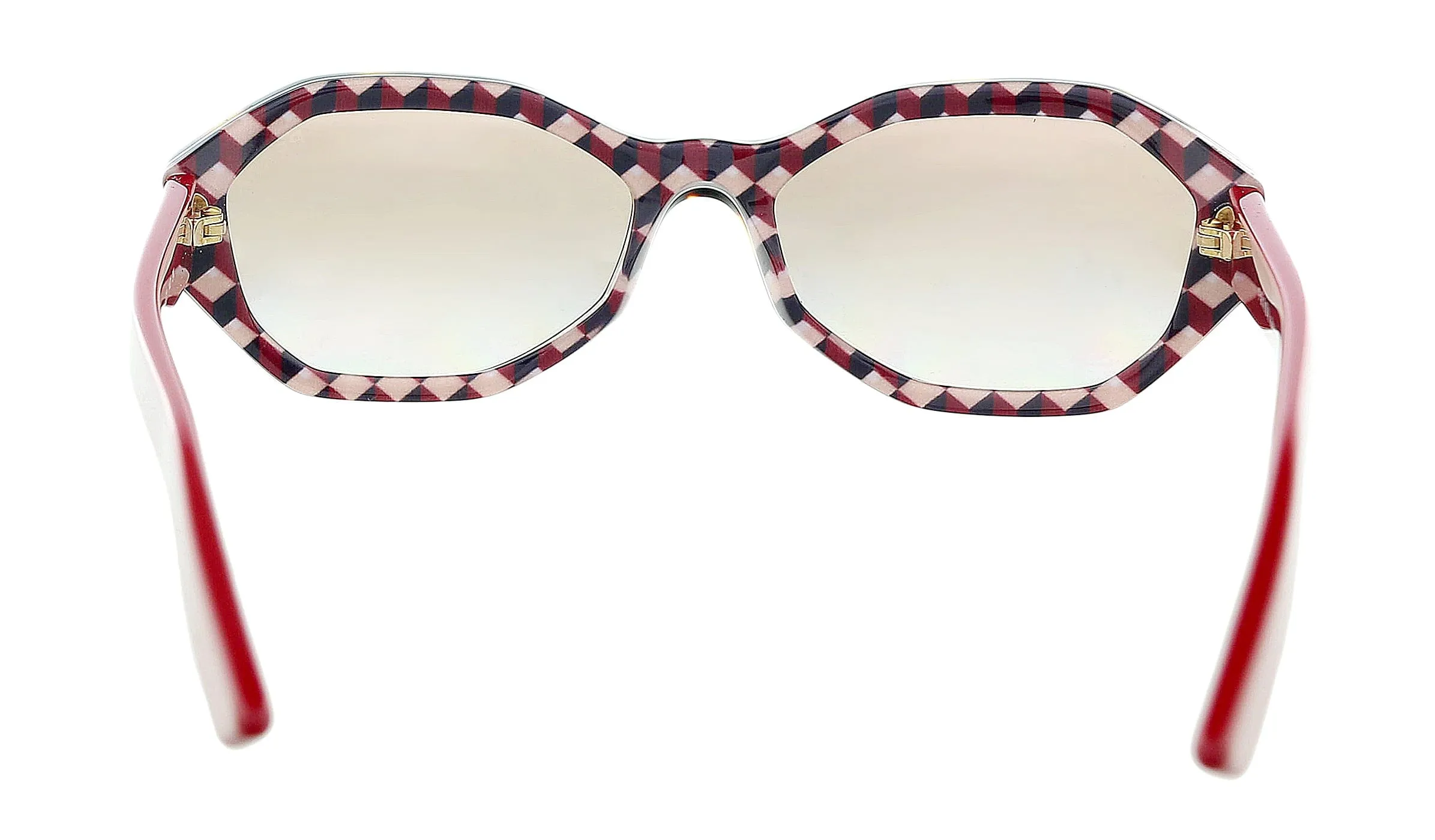 Prada 0PR 20VS 5144O0 Tortoise/Red Oval Sunglasses
