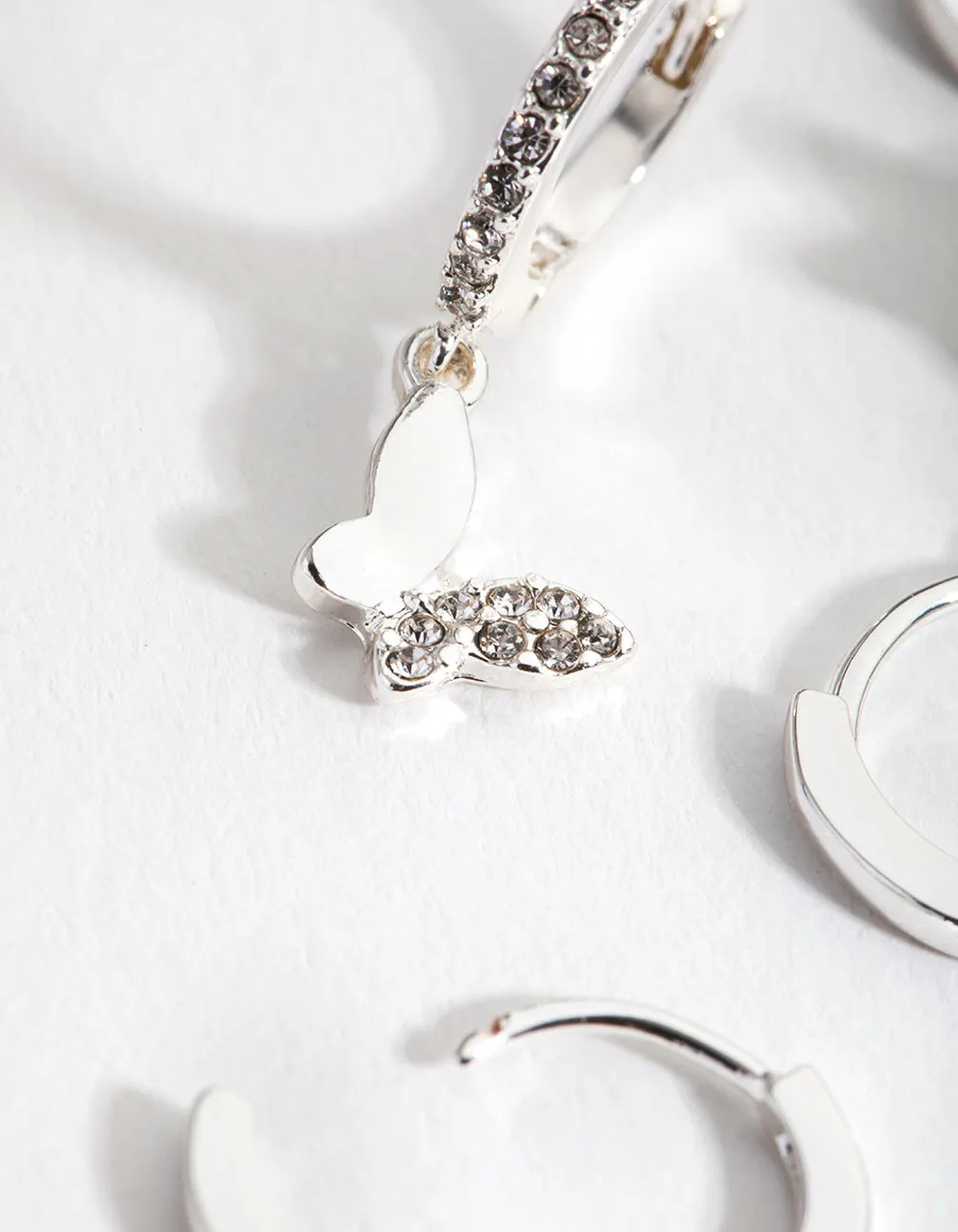 Silver Butterfly Stack Pack Earring
