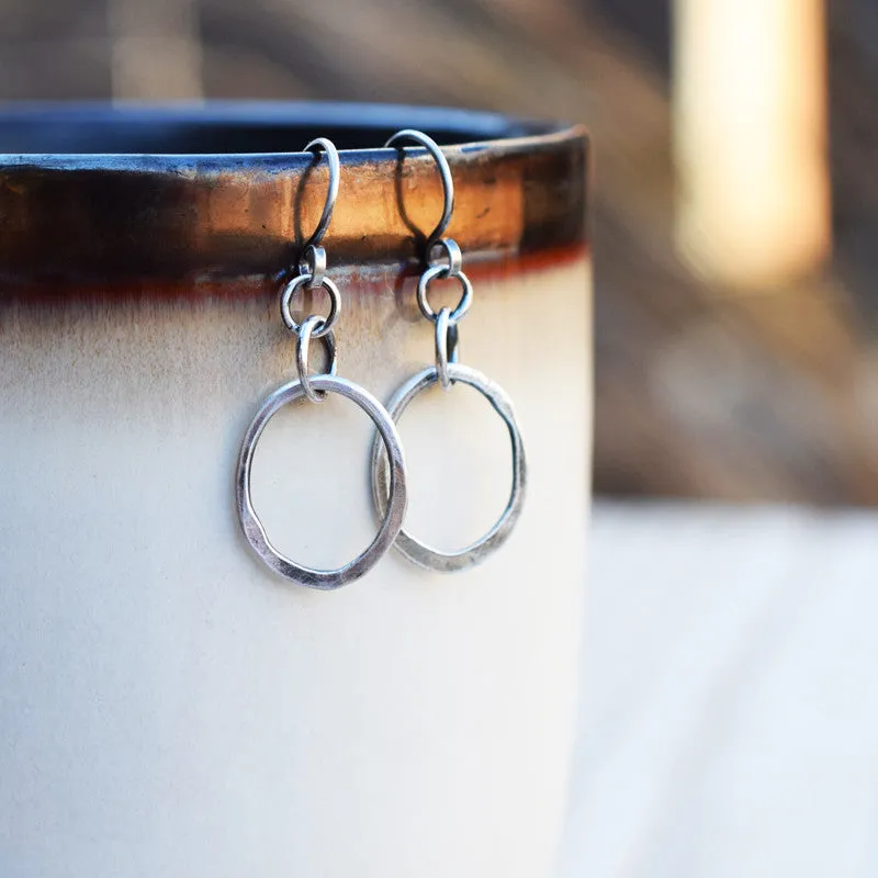 Silver Hoop Earrings. Pure Fine Silver Hoops. 83163