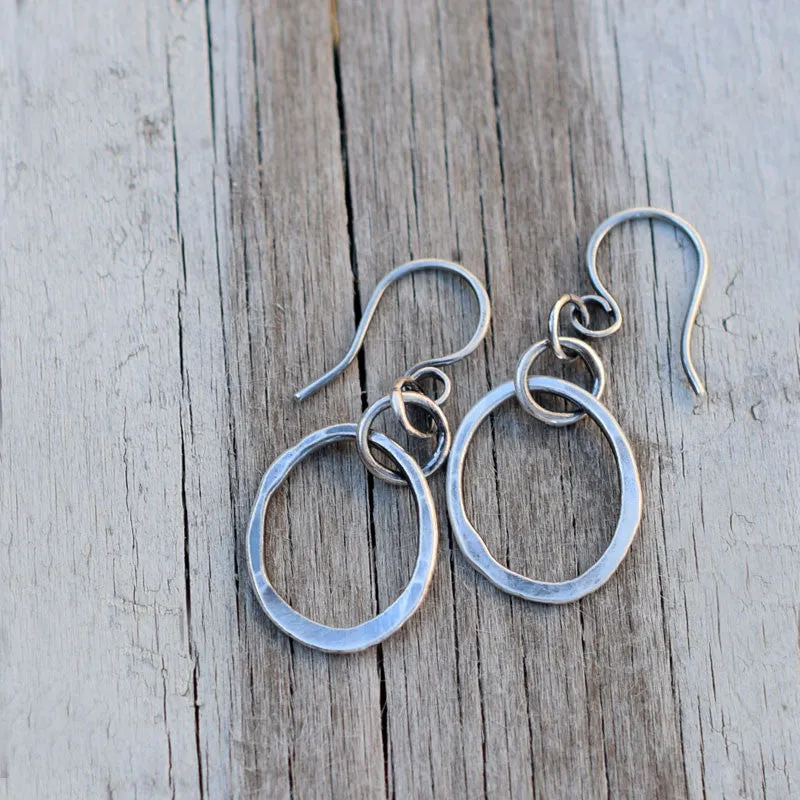 Silver Hoop Earrings. Pure Fine Silver Hoops. 83163