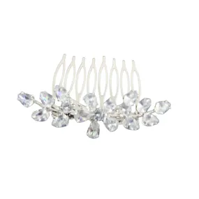 Silver Irridiscent Crystal Hair Comb
