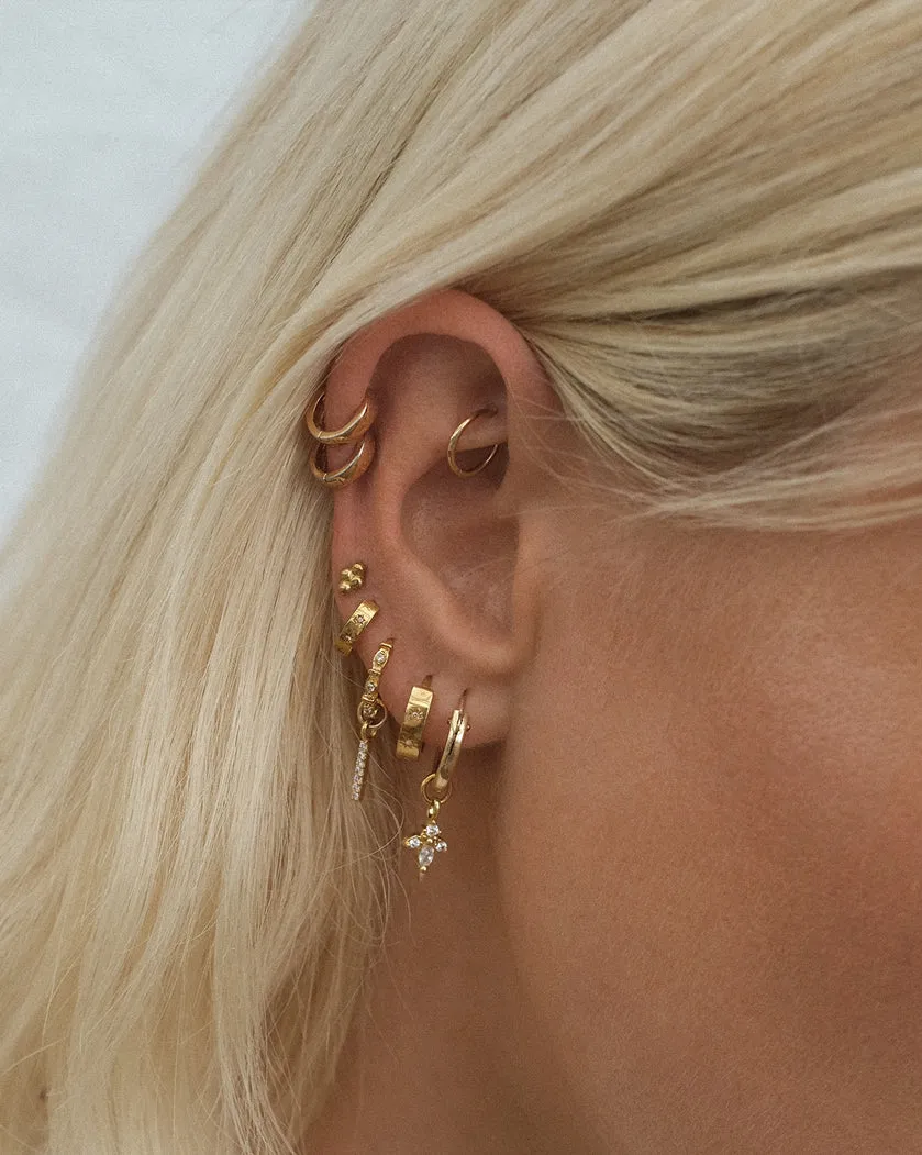 Solid Gold Aurelia Gemstone Huggie Hoops