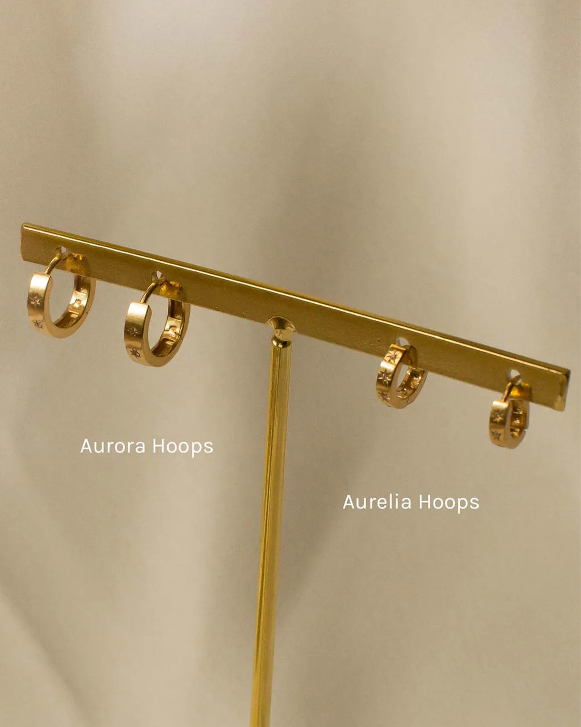 Solid Gold Aurelia Gemstone Huggie Hoops