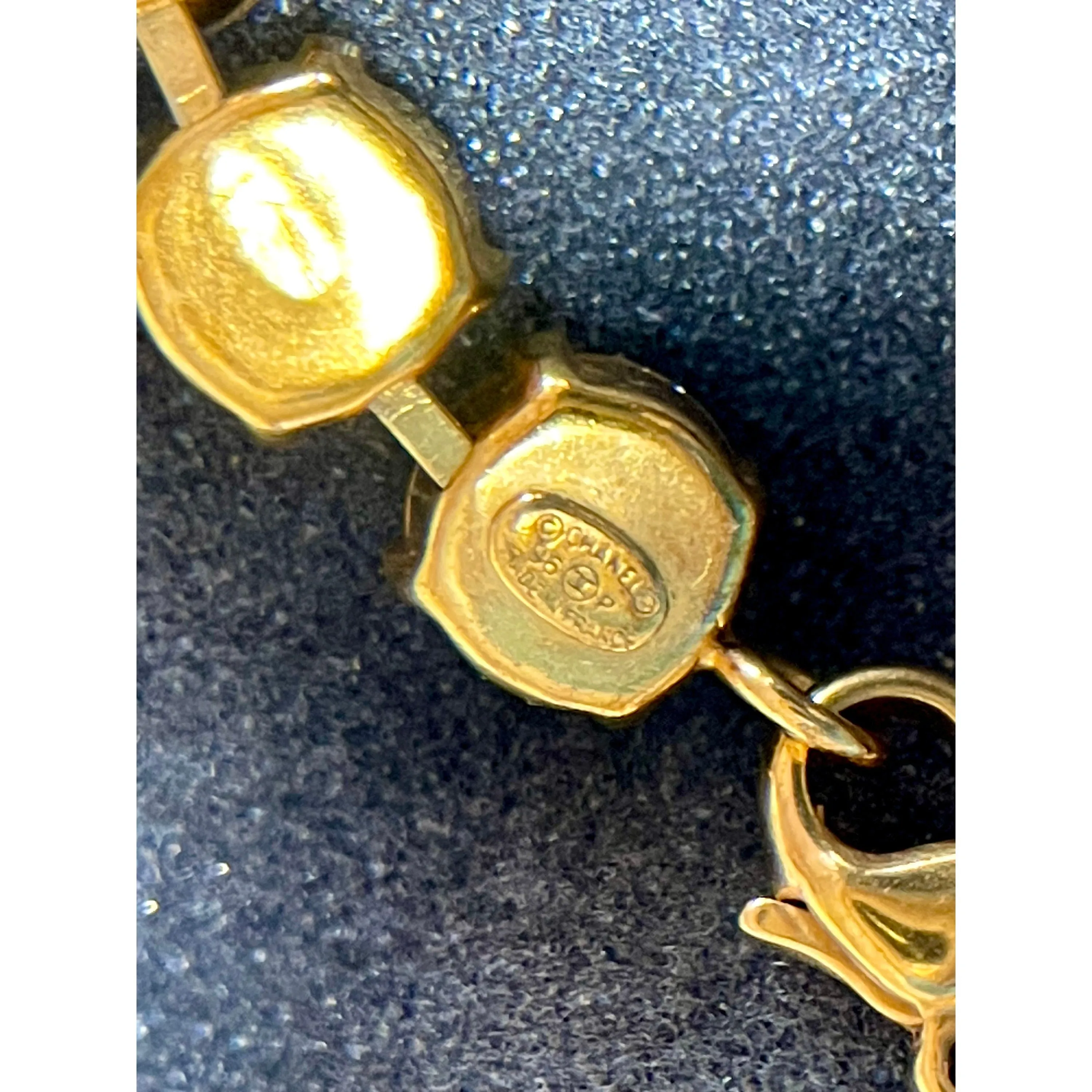 Vintage Chanel bracelet with crystal and CC charms. Must have gorgeous jewelry piece. 0407131