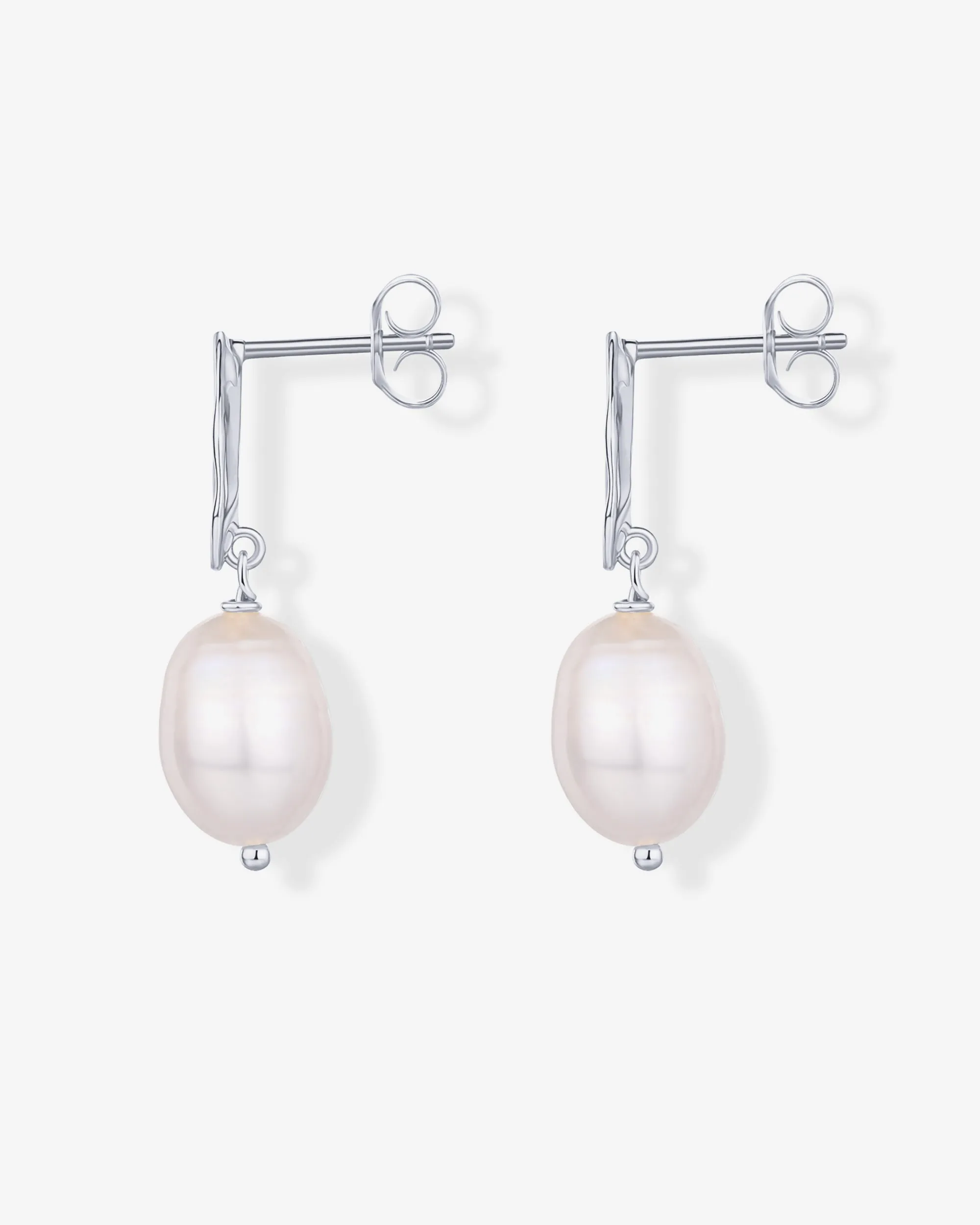 Wavy Pearl Drops Earrings